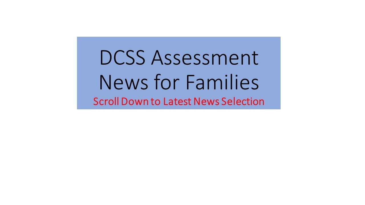 Message to scroll down to a flyer from DeKalb for parents concerning Assessments 