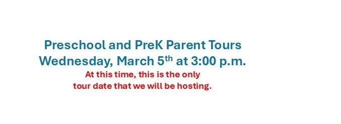 Tours for potential preschool and prek parents